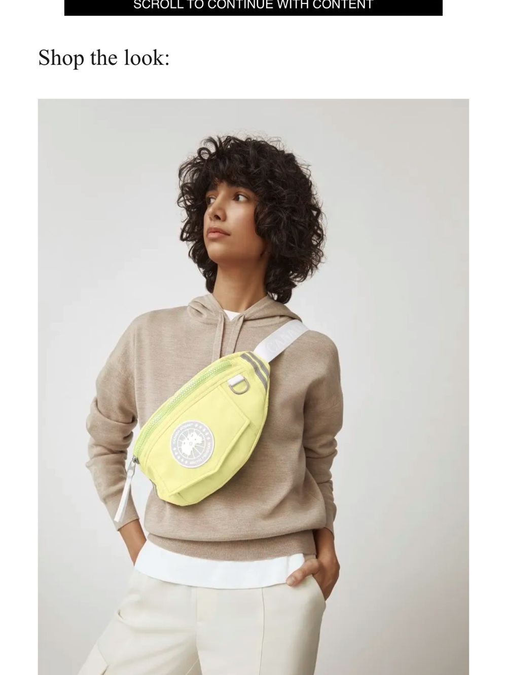 Canada Goose Arctic Floral Bag in Limelight Belt Bag